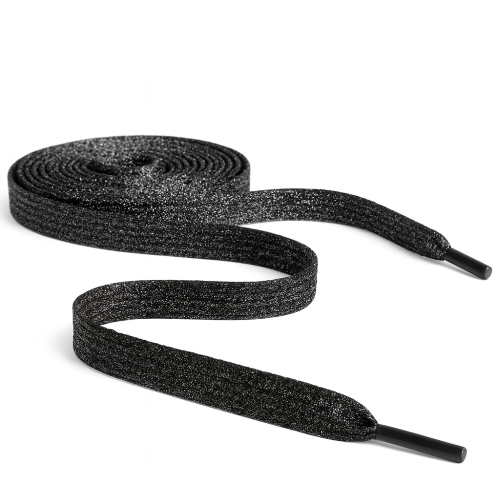 Black Glitter Shoelaces