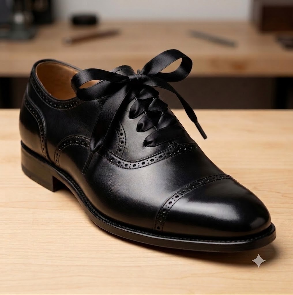 Black Satin Ribbon Shoelaces