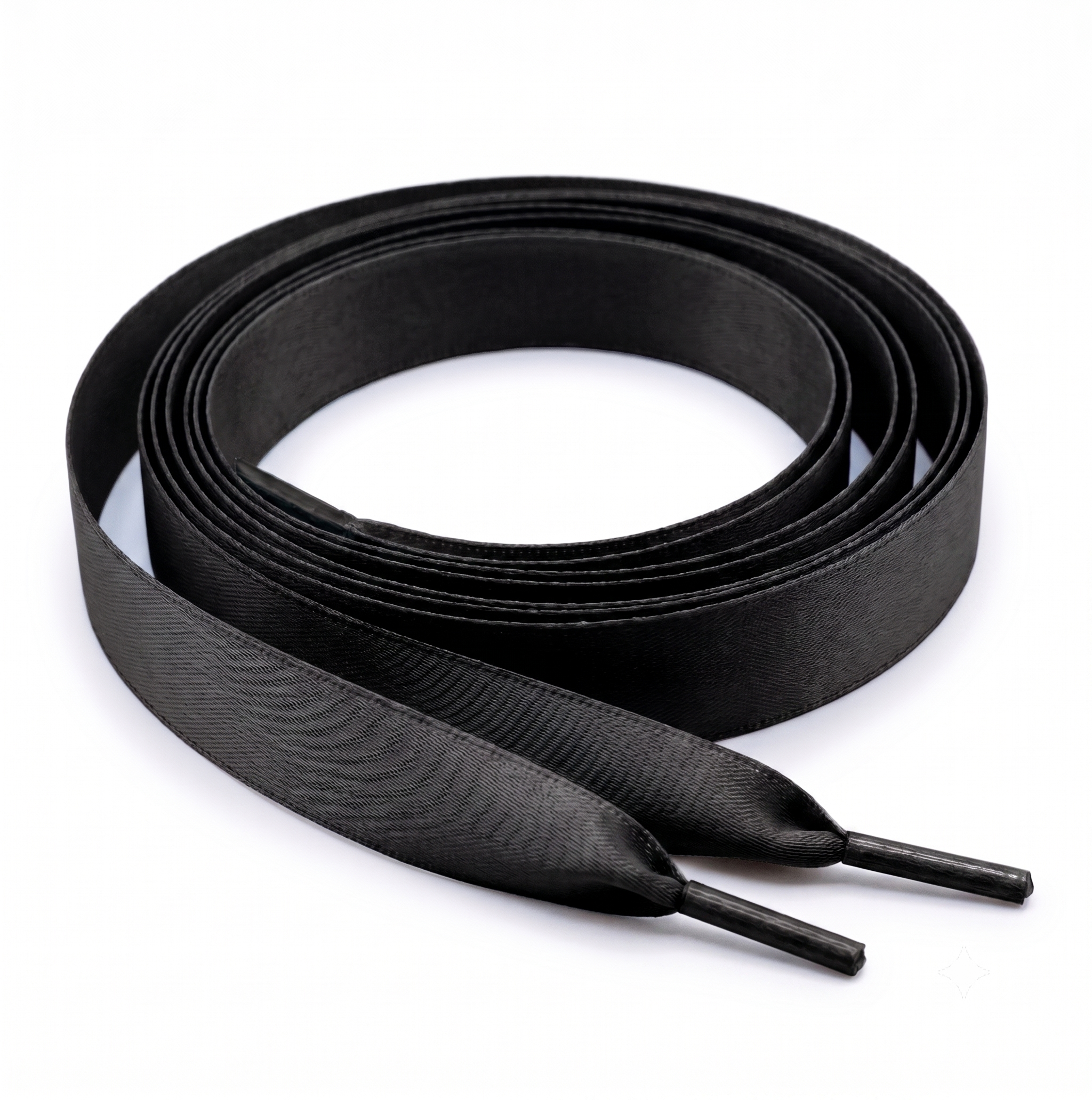 Black Satin Ribbon Shoelaces.