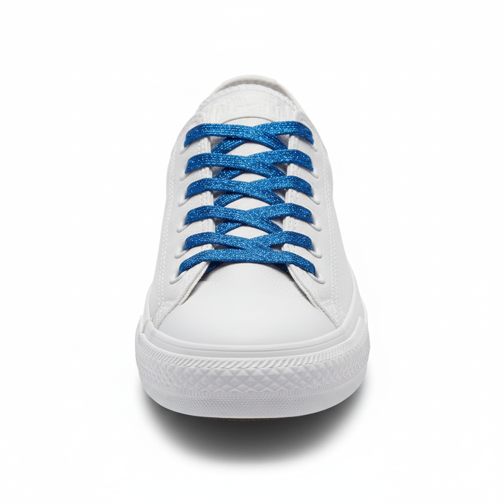 Blue Glitter Shoelaces