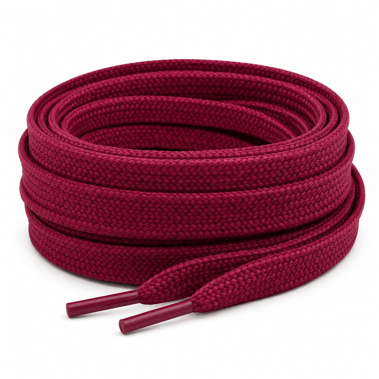 Burgundy Flat Shoelaces