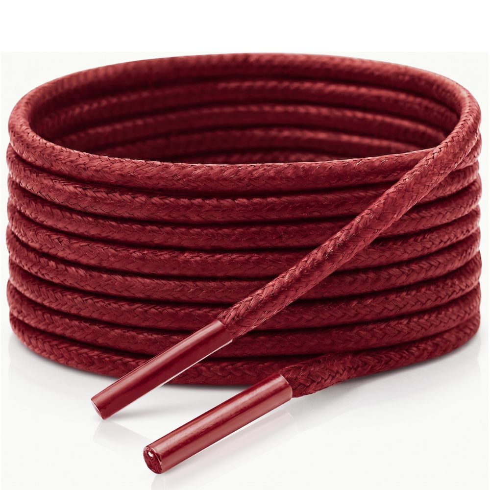 Burgundy Round Waxed Laces