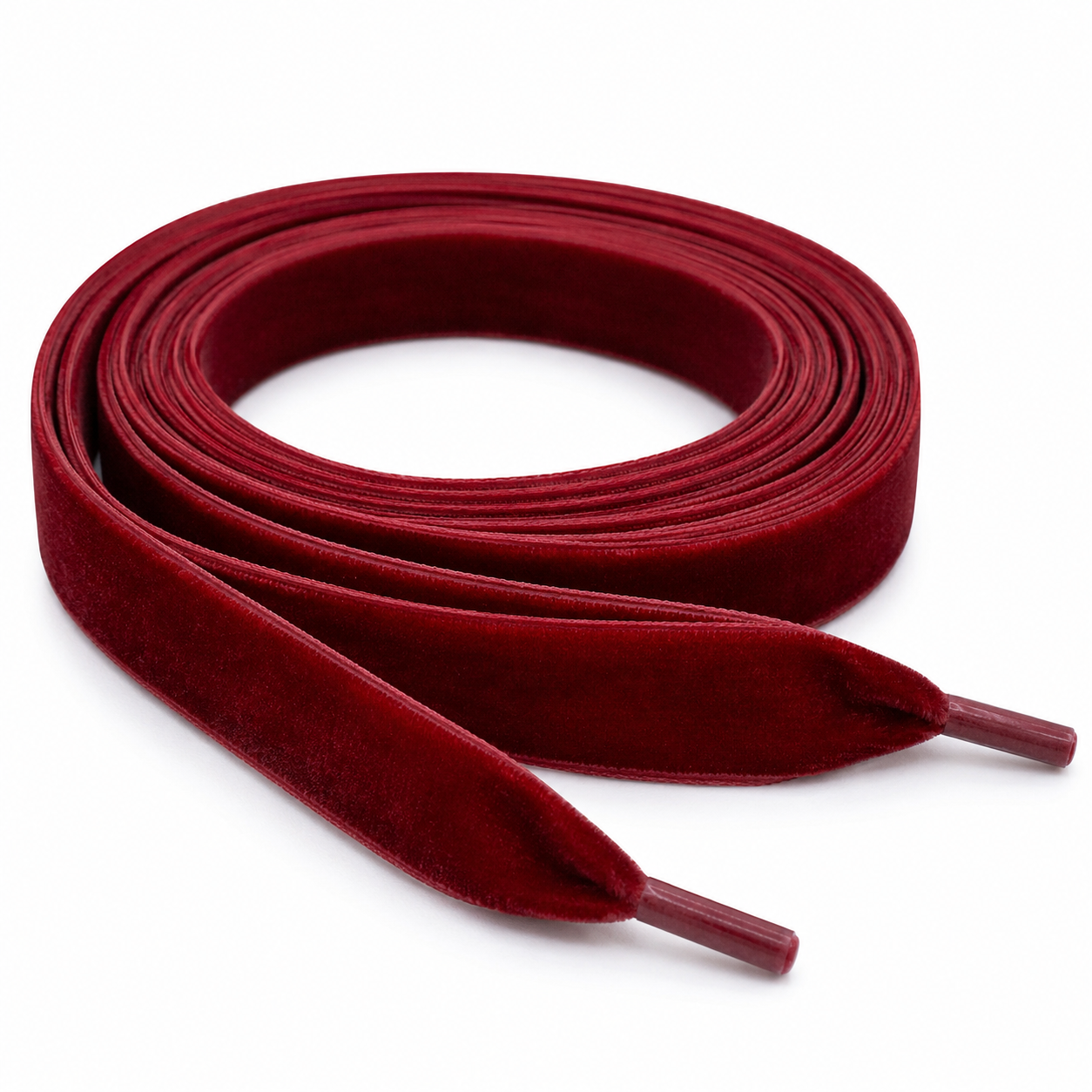 Burgundy Velvet Shoelaces