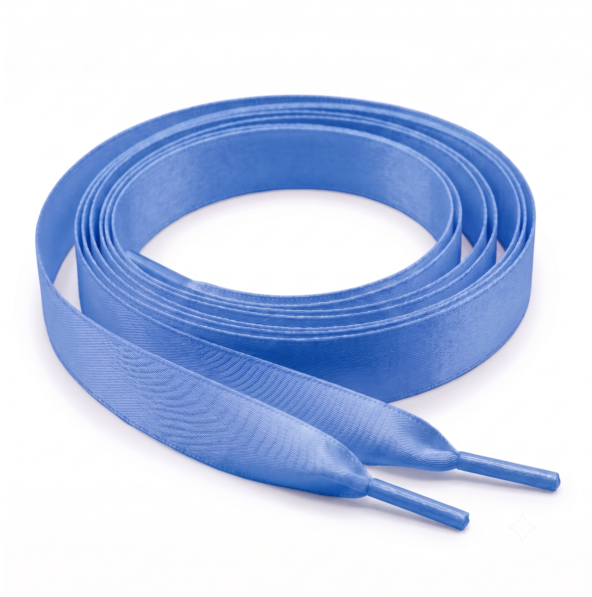 Cornflower Blue Satin Ribbon Shoelaces