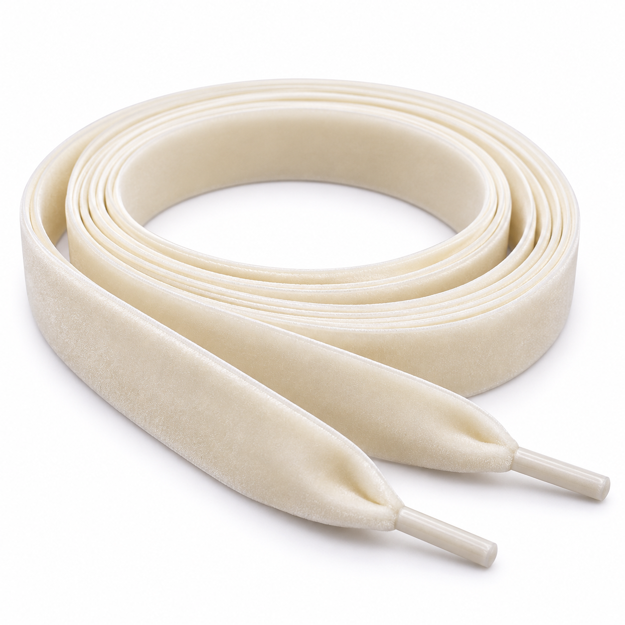 Cream Ivory Velvet Shoelaces