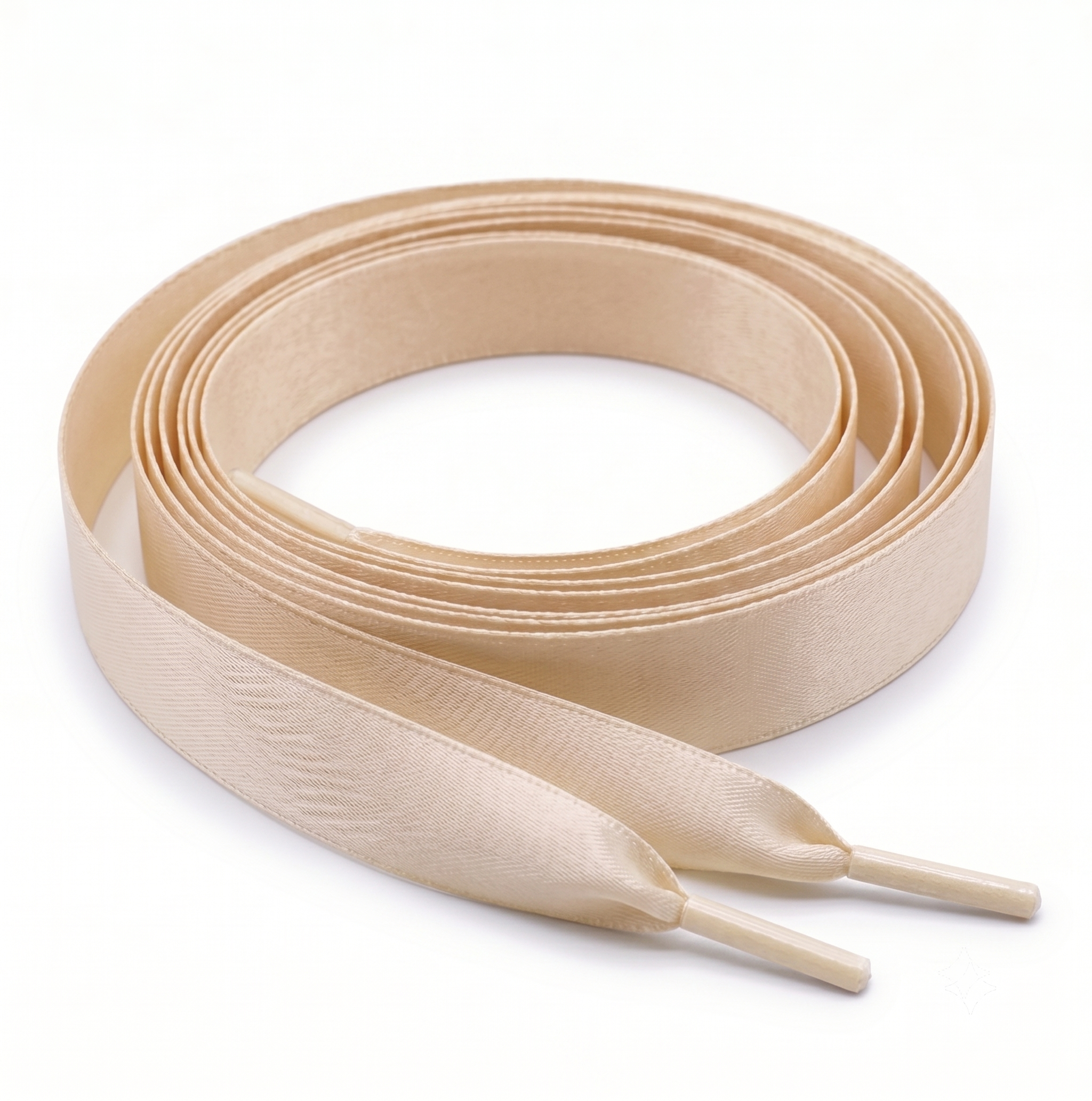 Cream Satin Ribbon Shoelaces