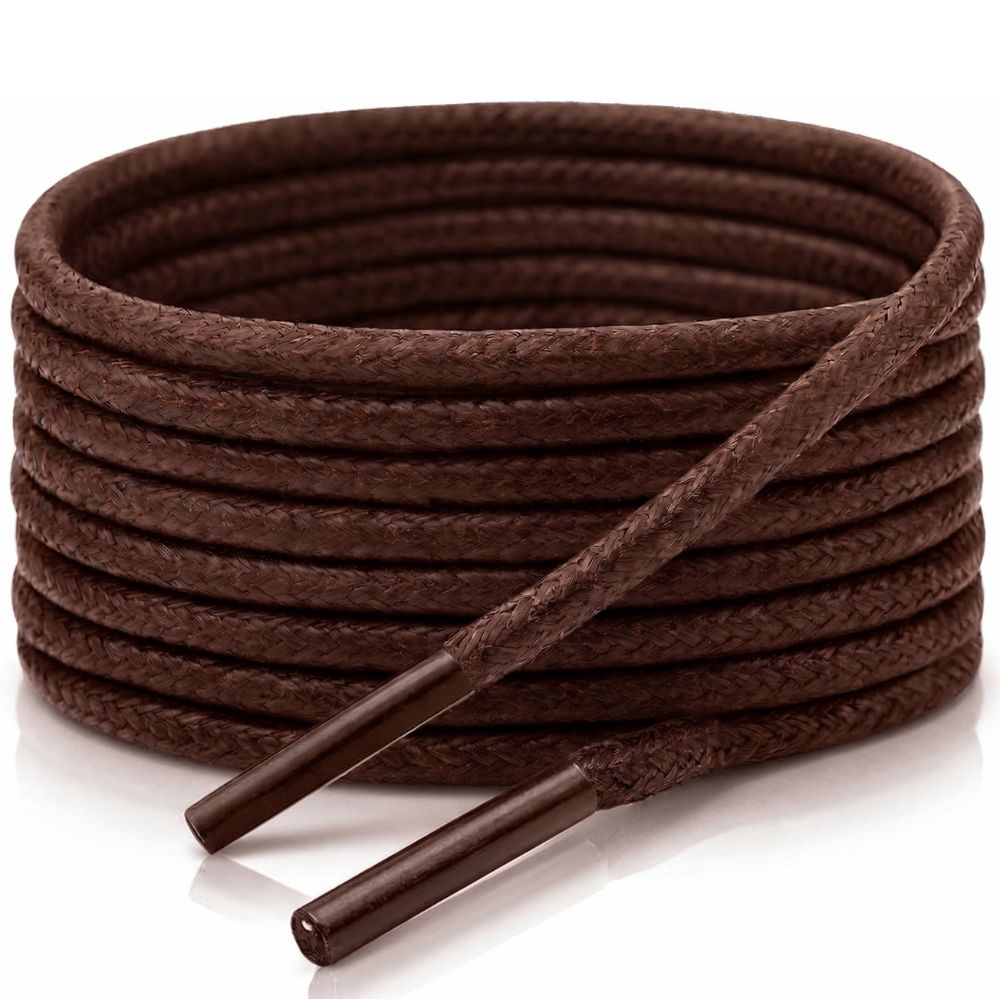 Dark Brown Waxed Shoelaces
