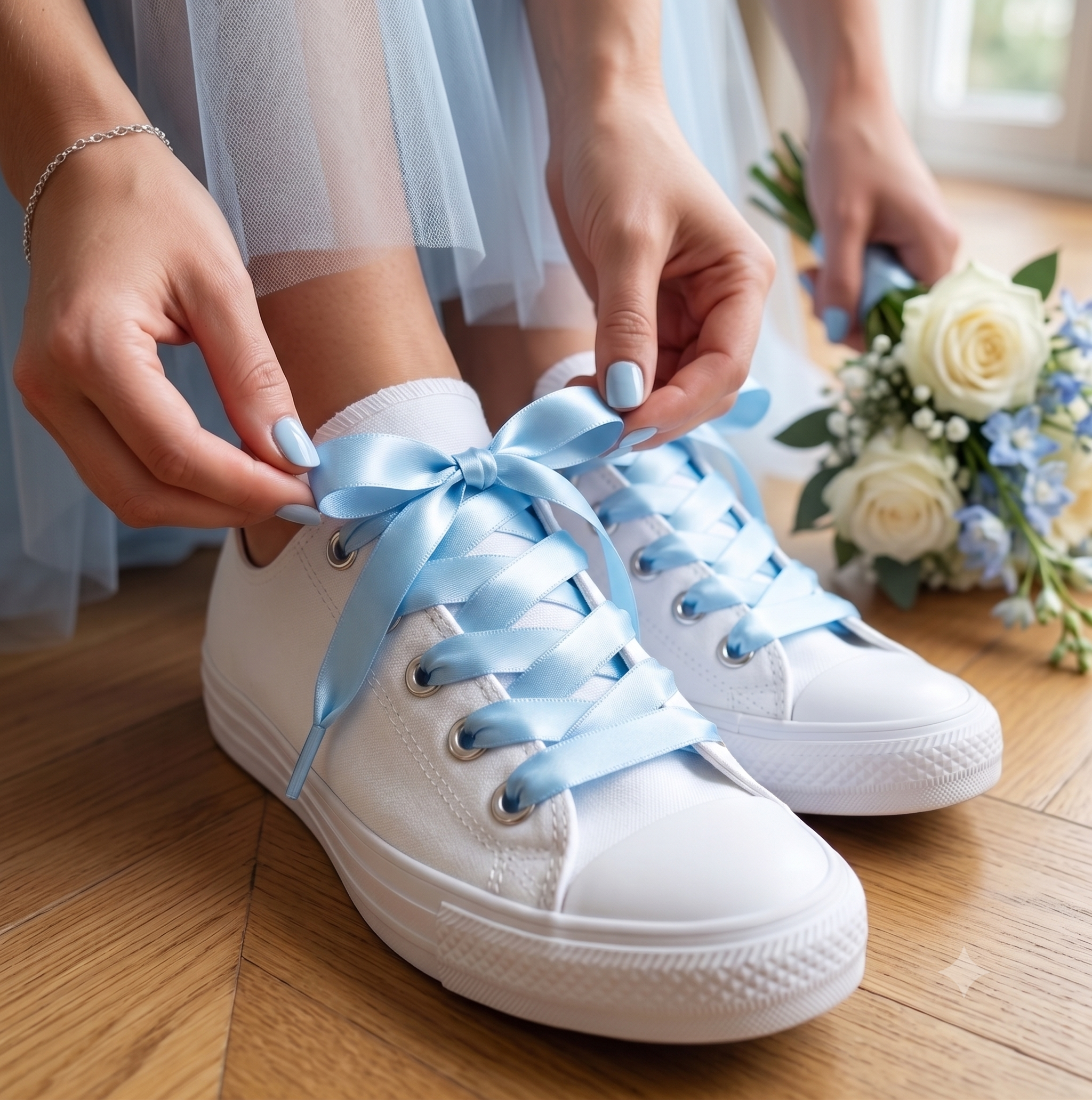 Light Blue Satin Ribbon Laces for weddings