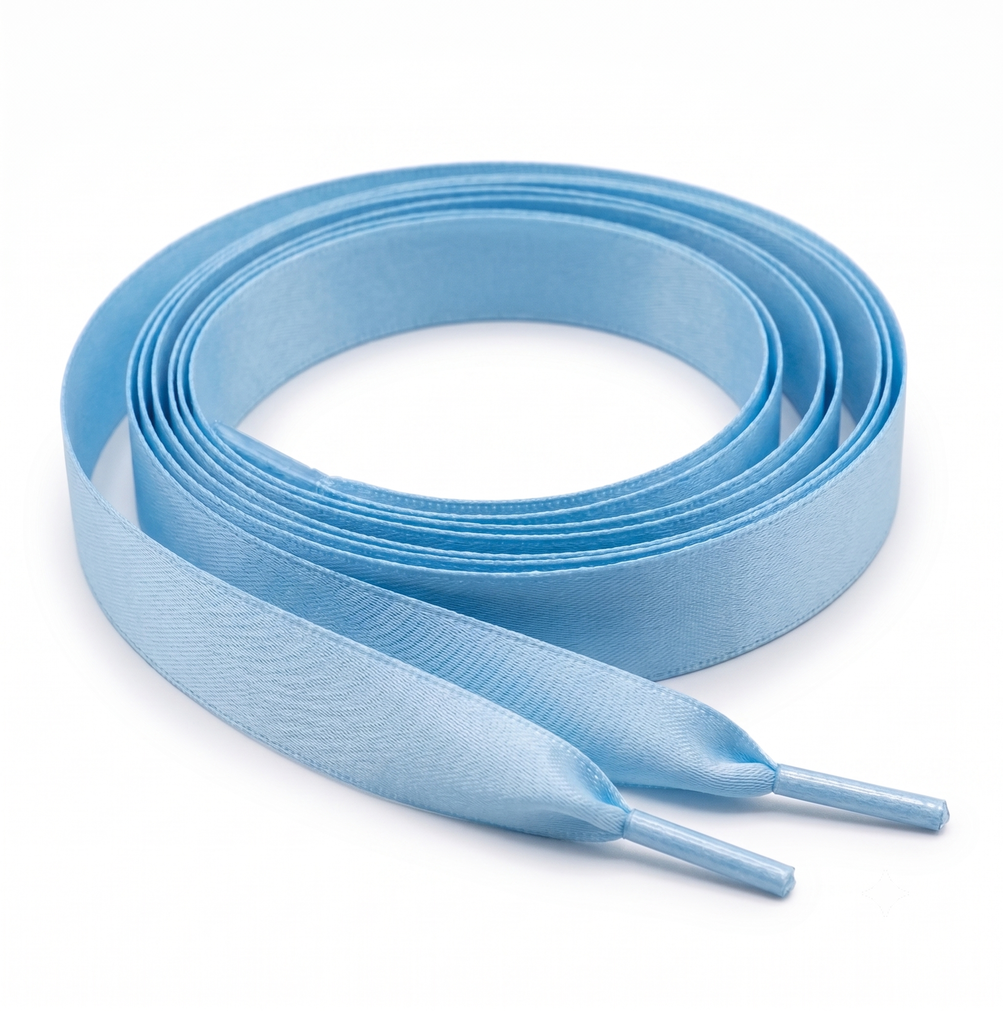 Light Blue Satin Ribbon Shoelaces