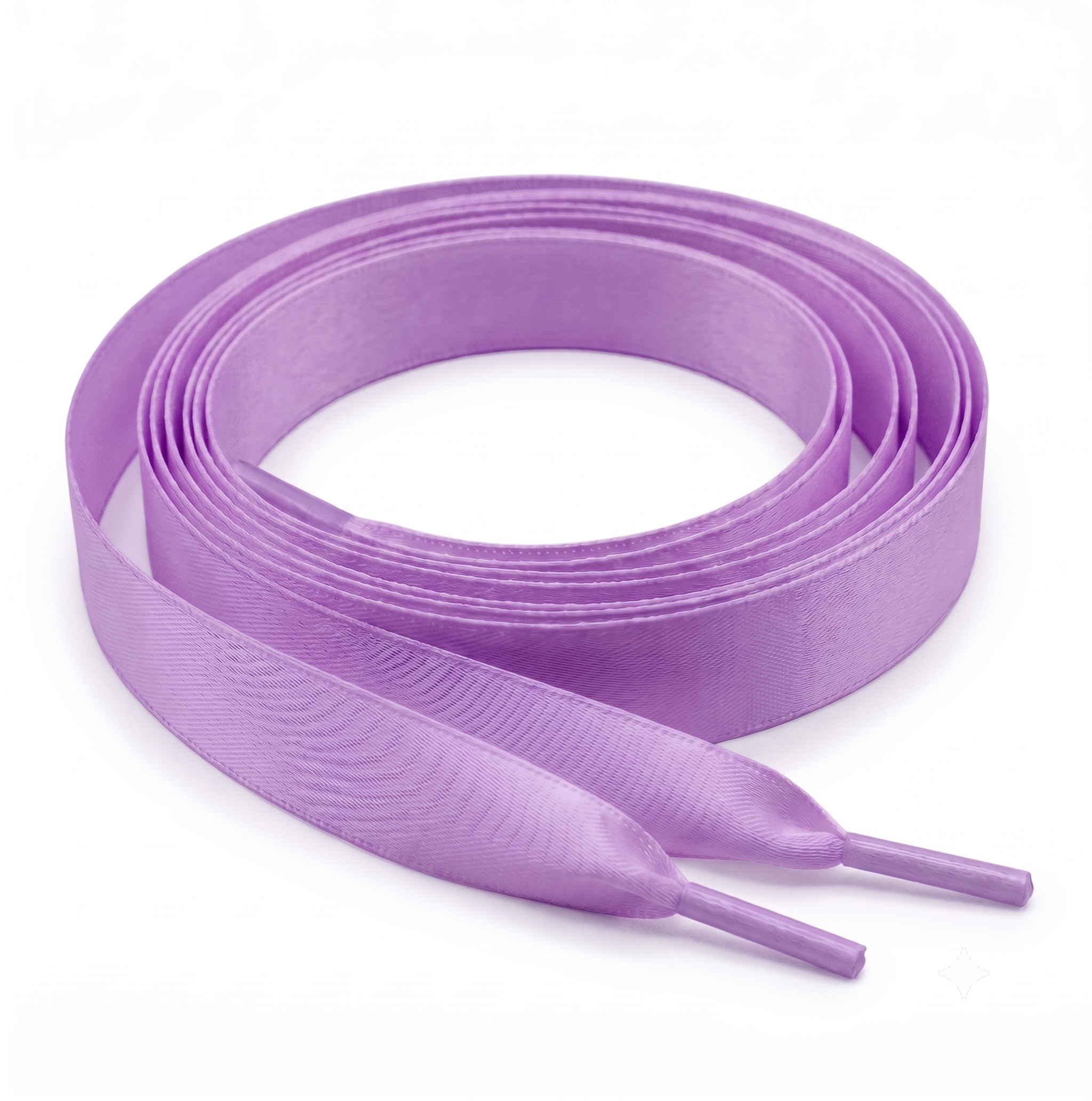 Lilac Satin Ribbon Shoelaces