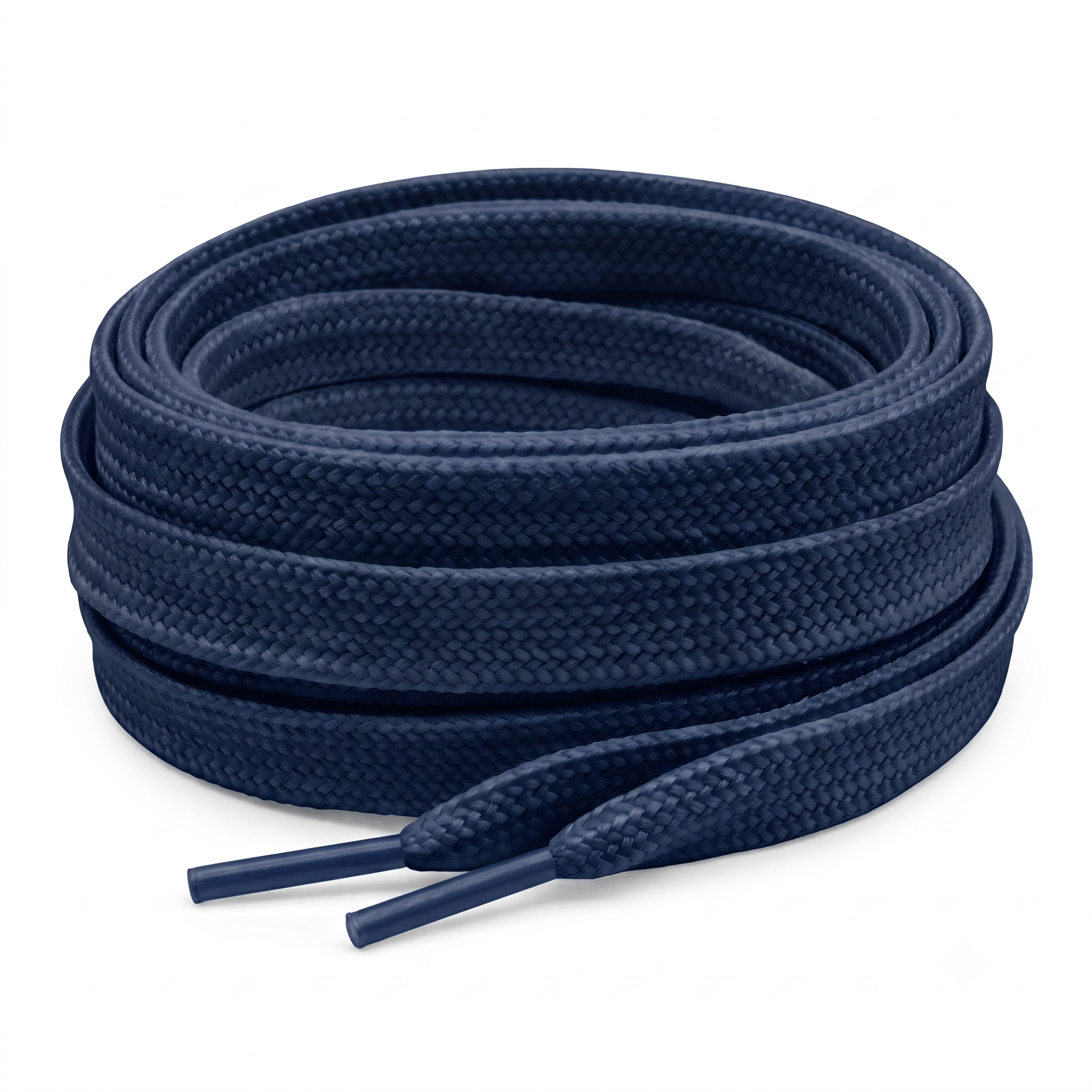 Navy Blue Flat Shoelaces