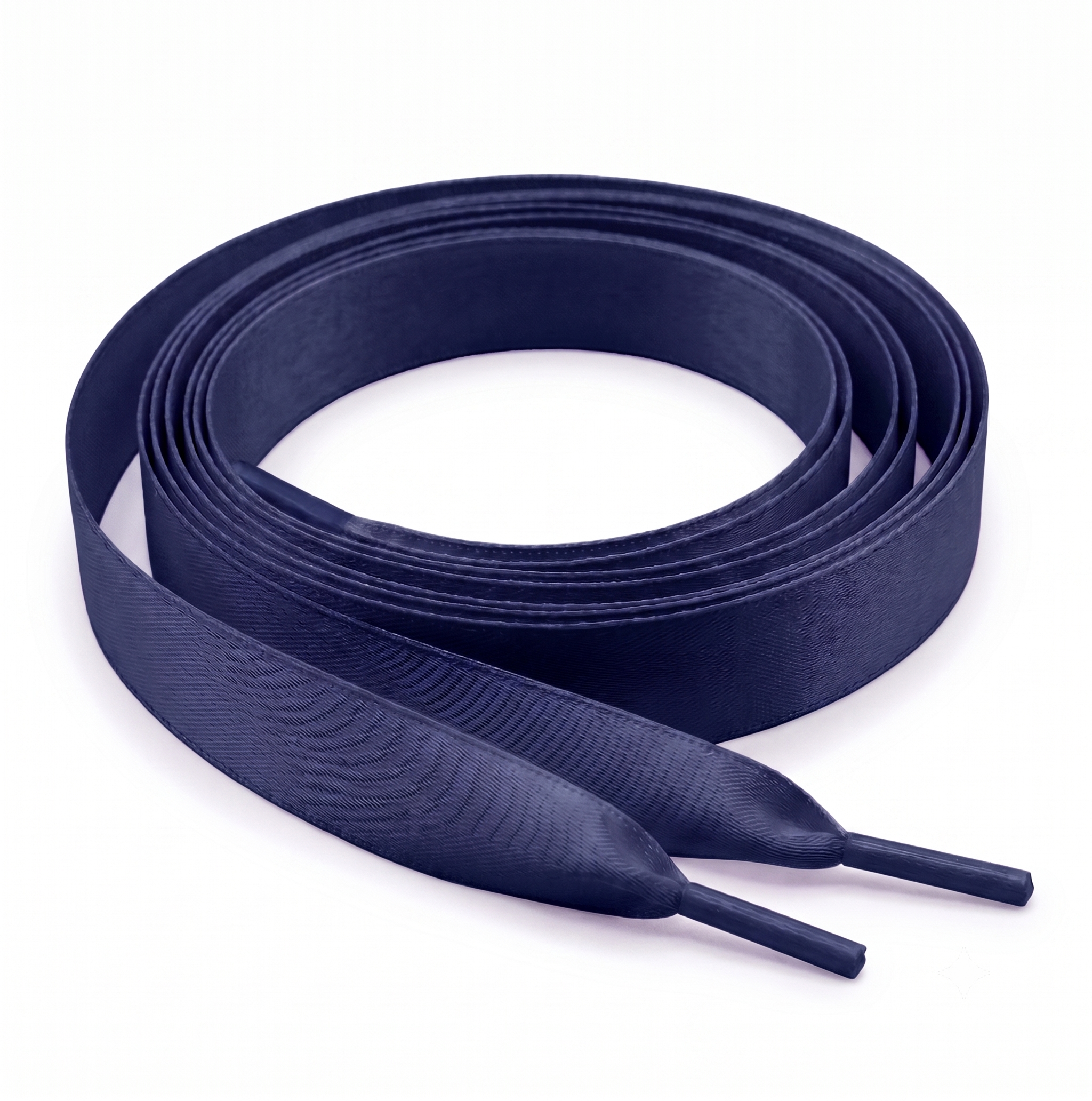 Navy Satin Ribbon Shoelaces