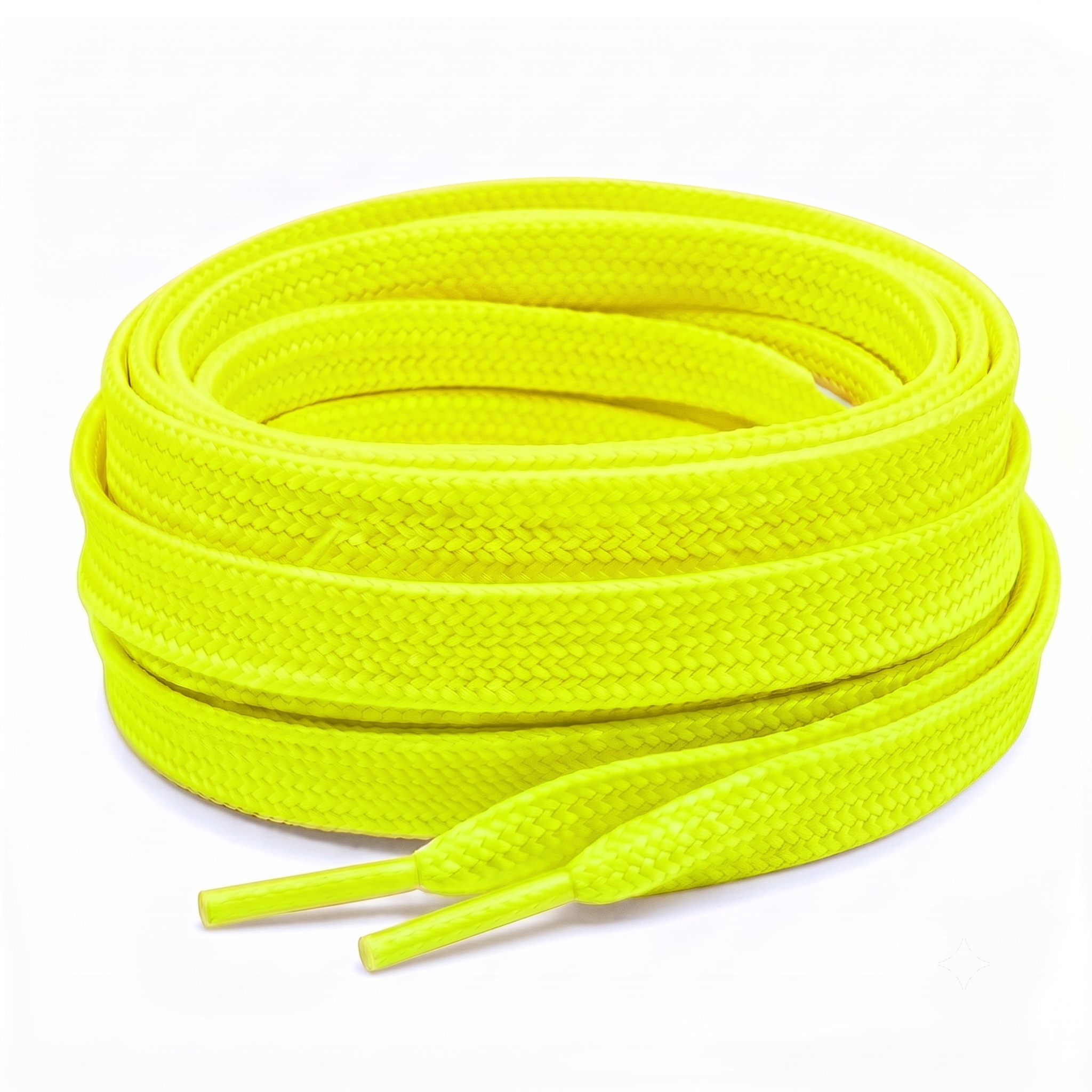 Neon yellow Flat Shoelaces