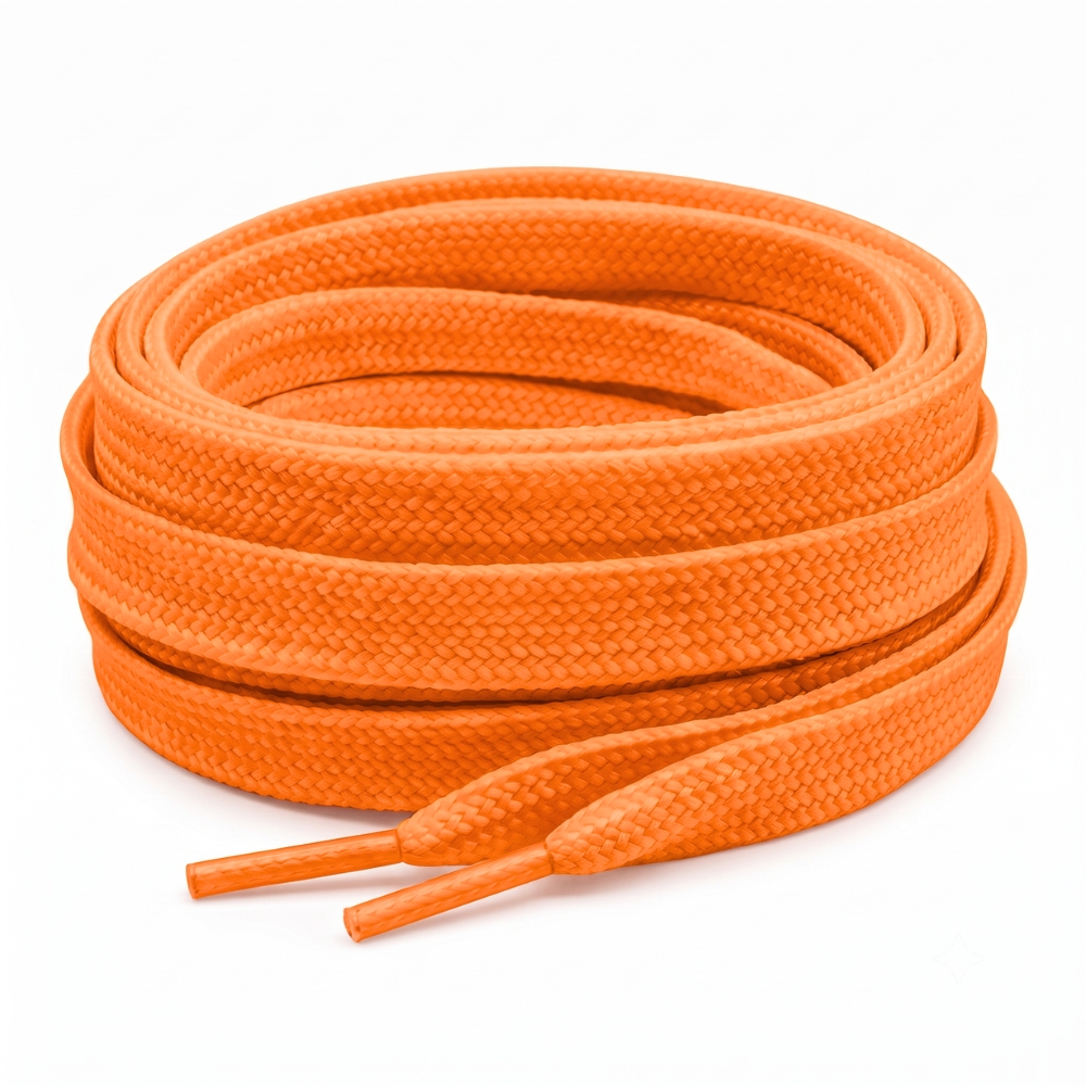Orange Flat Shoelaces