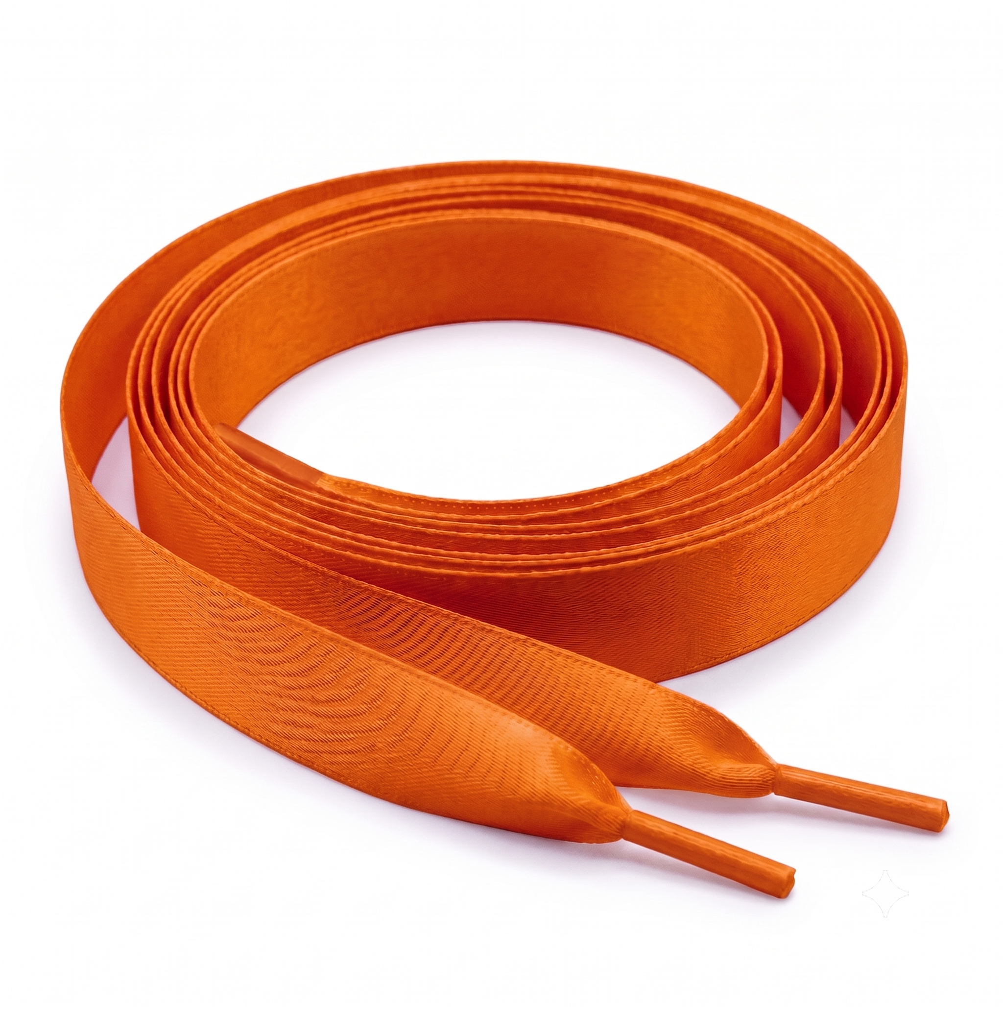 Orange Satin Ribbon Shoelaces