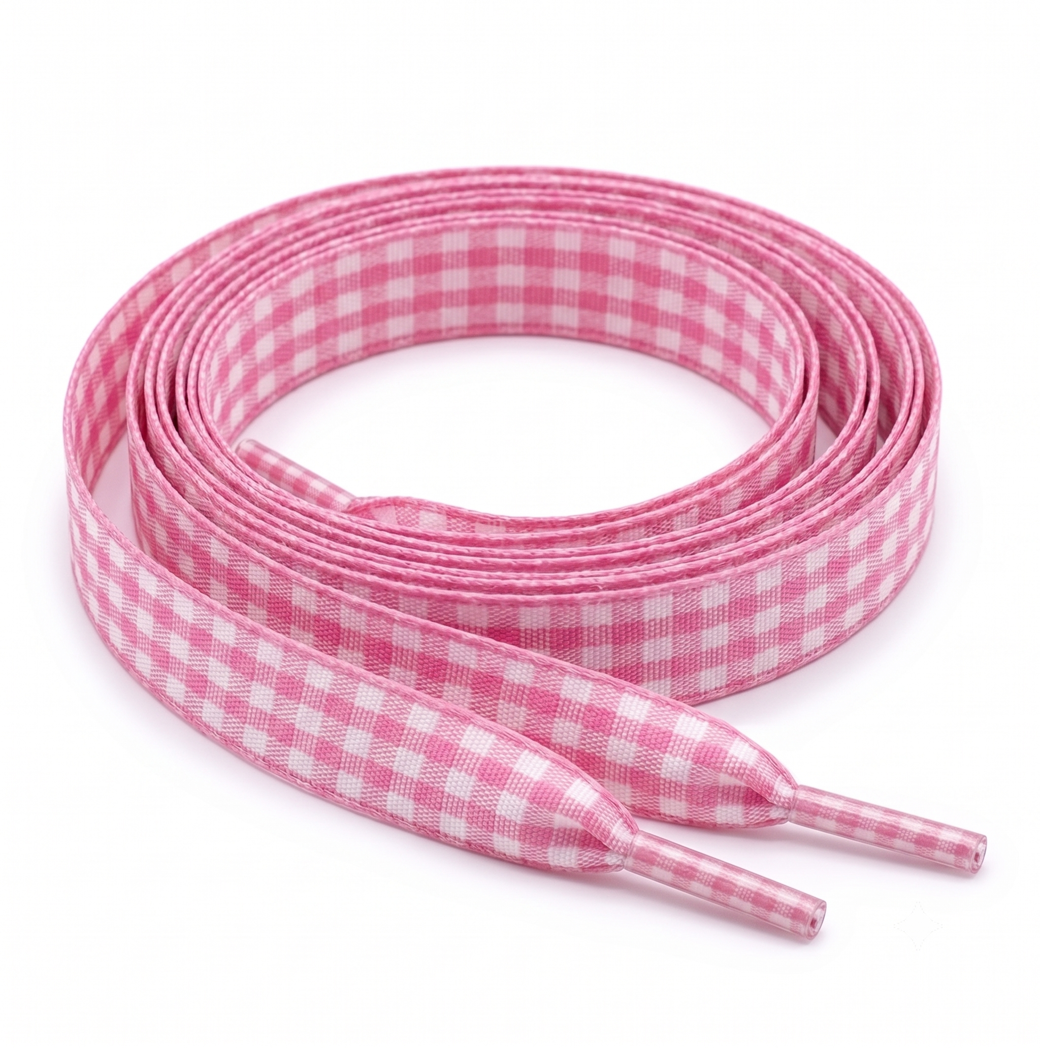 Pink Gingham Ribbon Laces