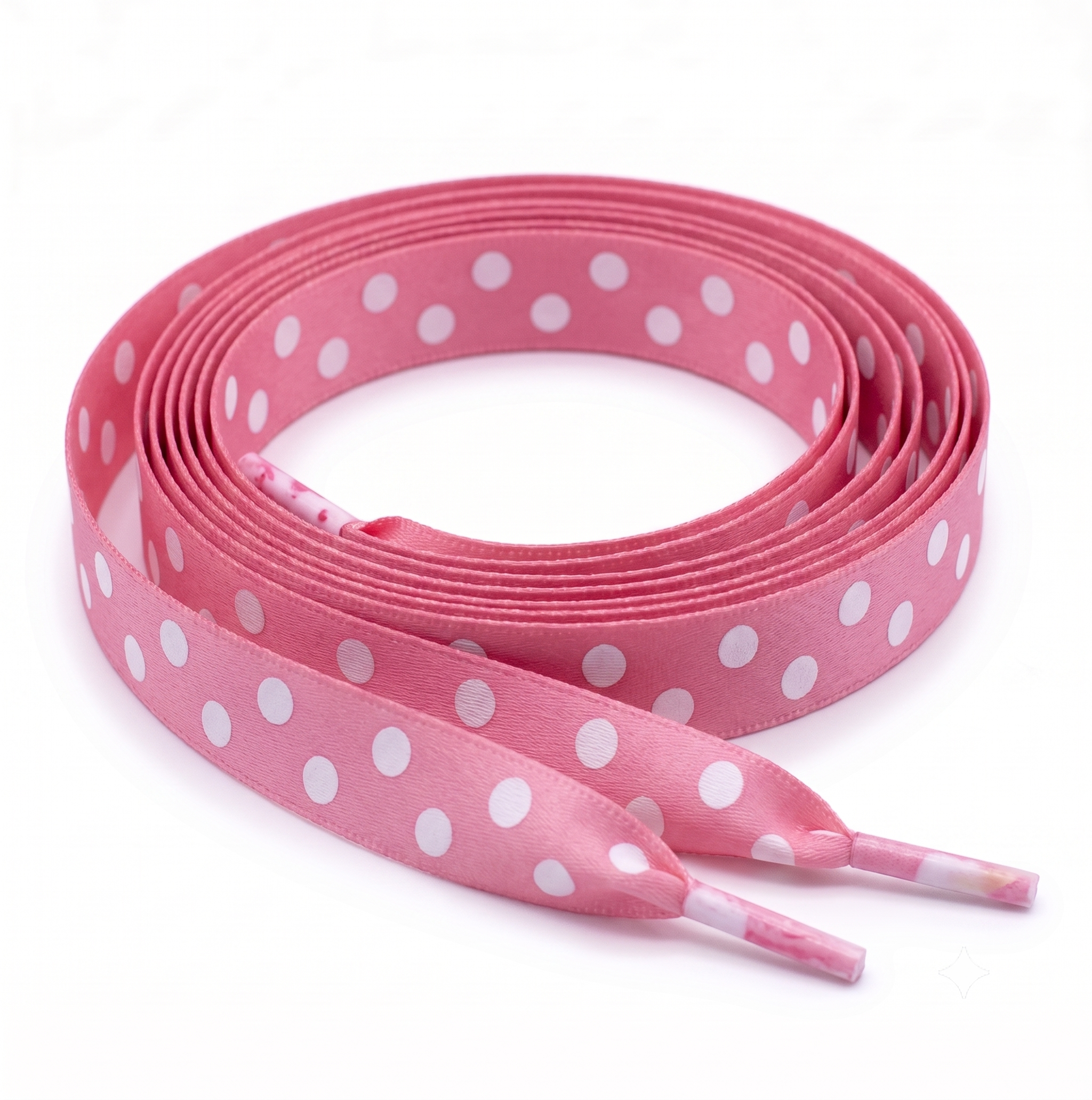 Pink Polka Dot Ribbon Laces