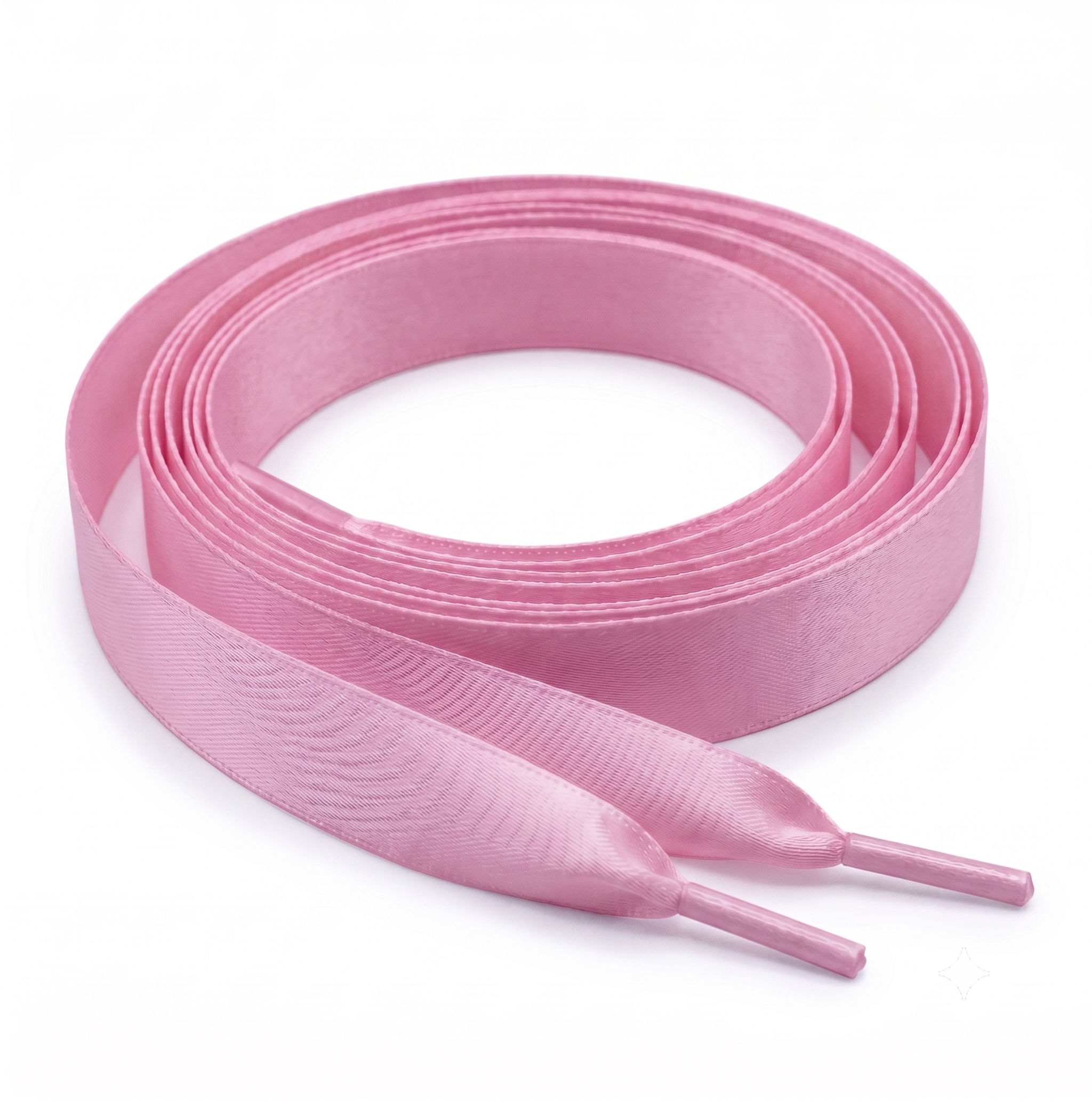 Pink Satin Ribbon Shoelaces