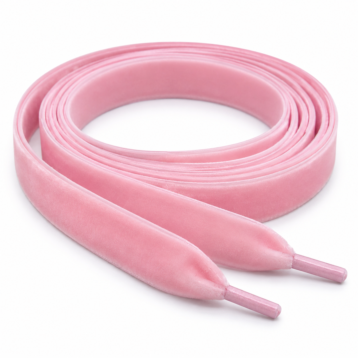 Pink Velvet Shoelaces