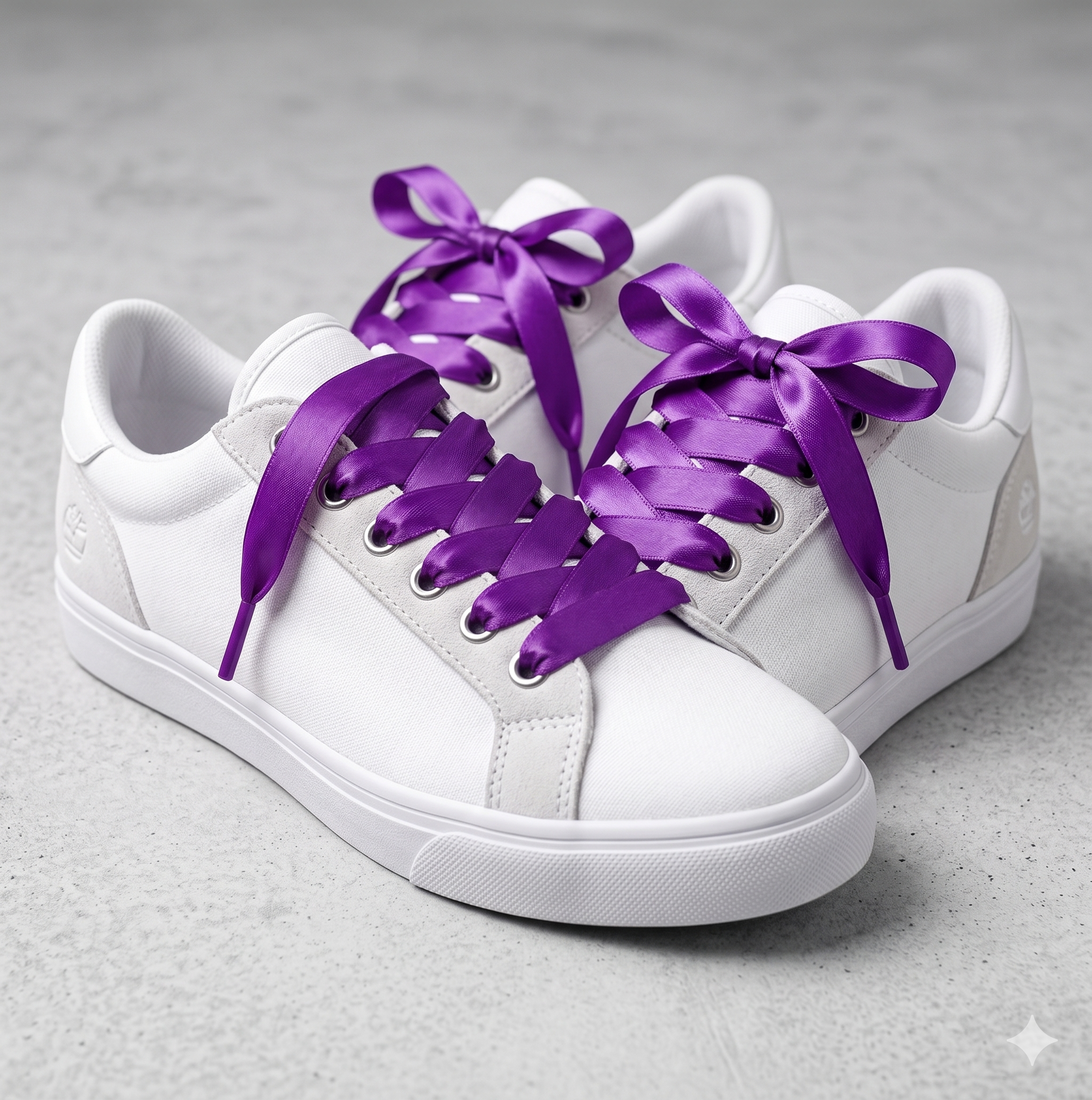 Purple Satin Ribbon Shoelaces copy