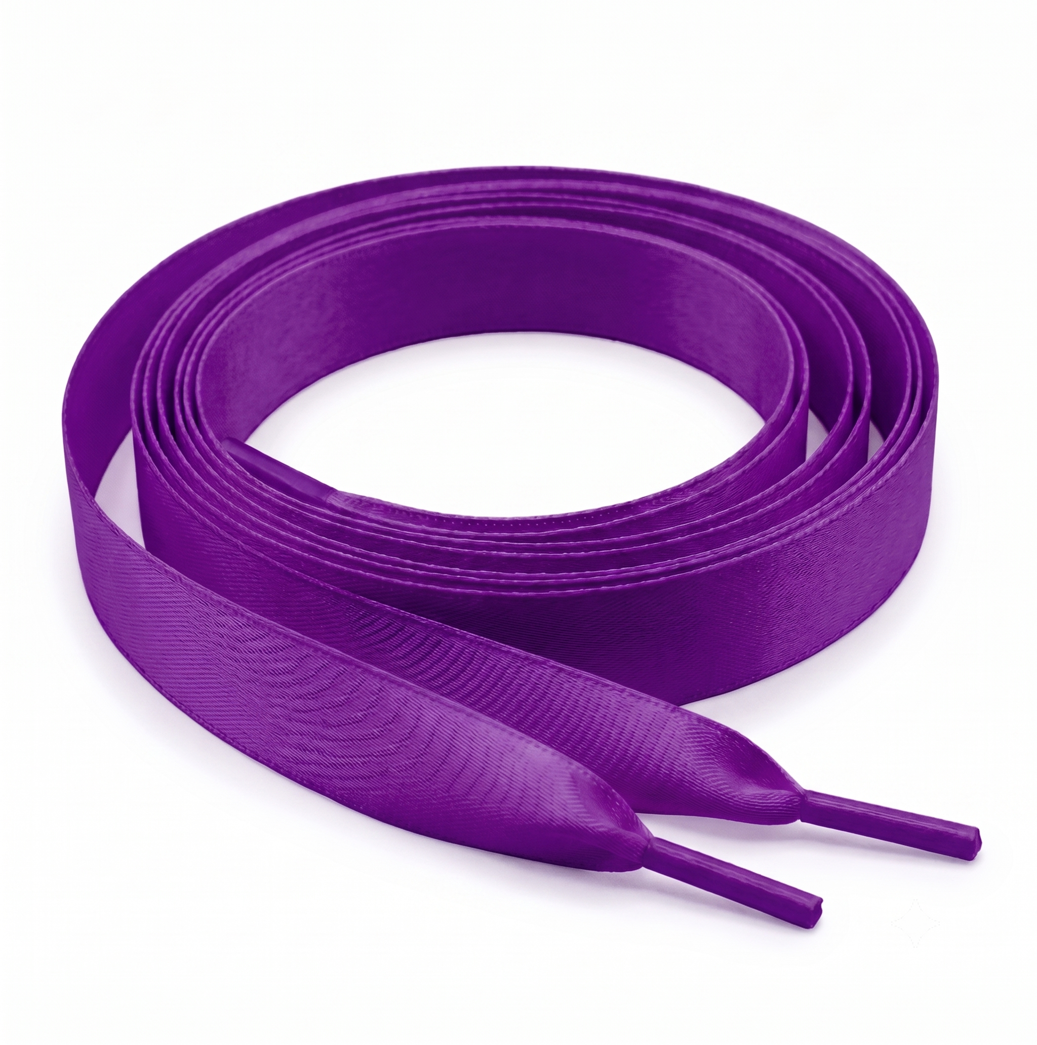 Purple Satin Ribbon Shoelaces