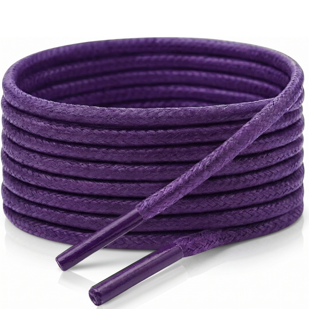 Purple Waxed Shoelaces. *jpg