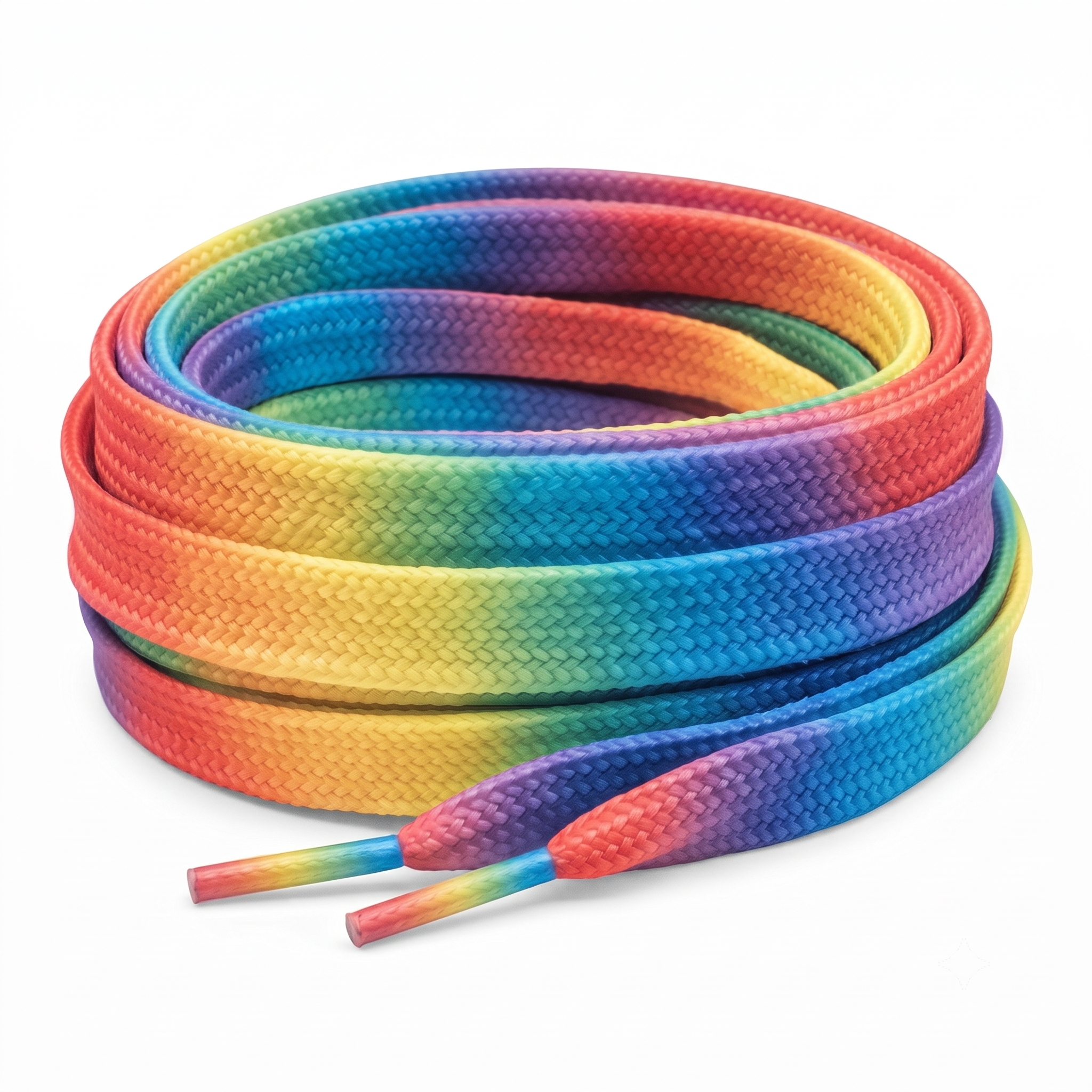 Rainbow Ombre Flat Shoelaces