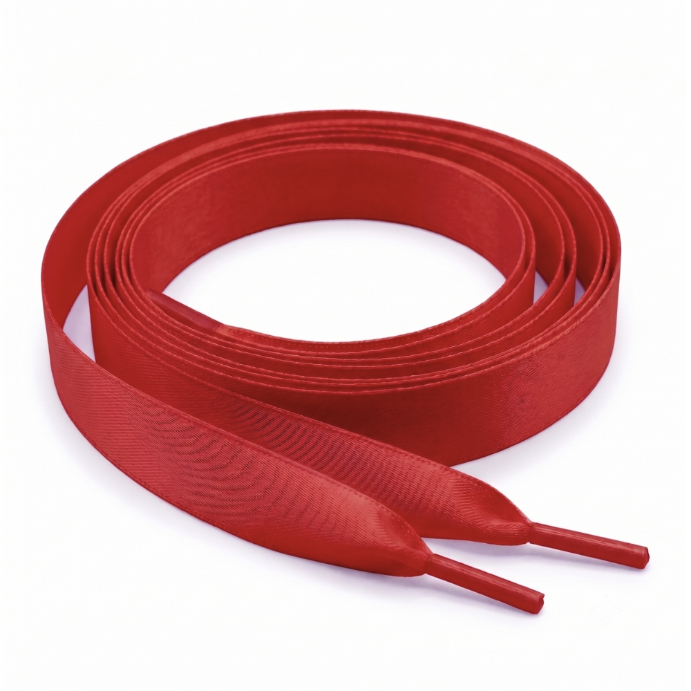 Red Satin Ribbon Shoelaces