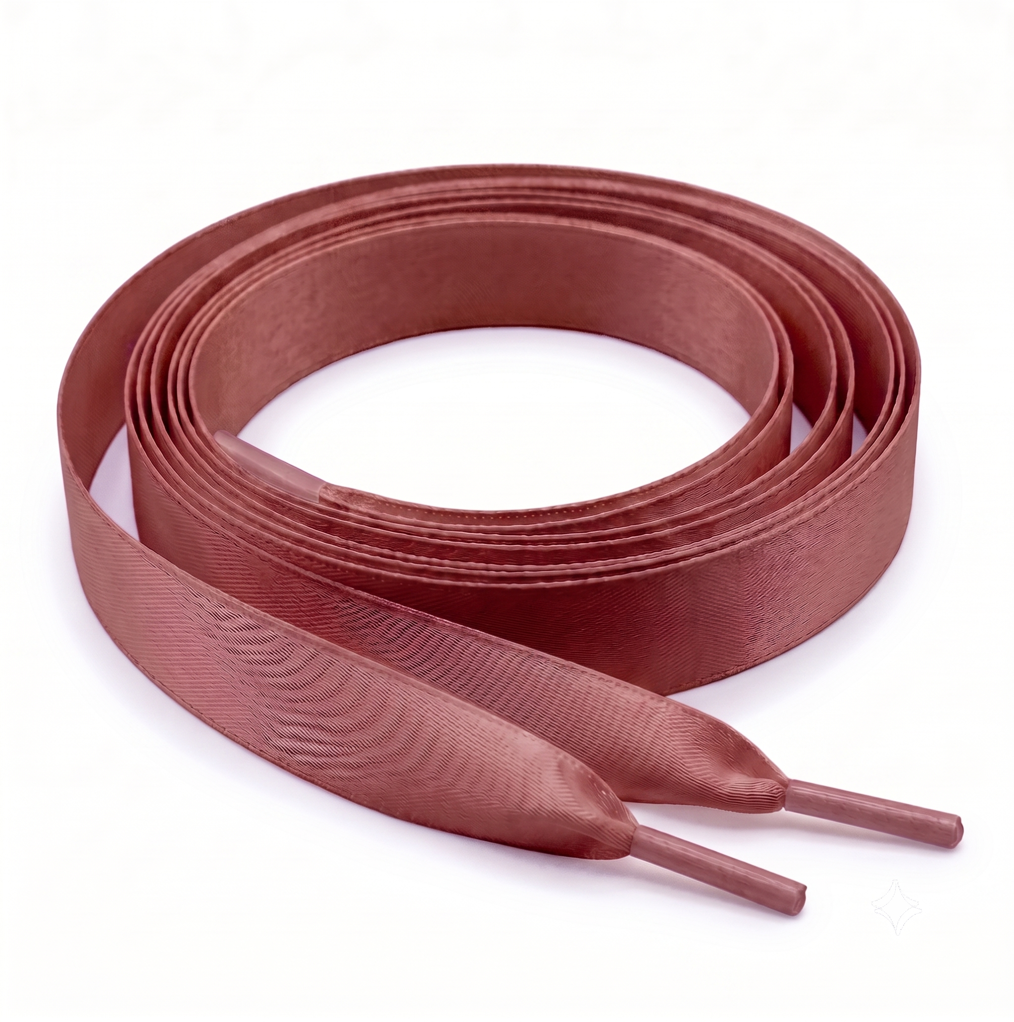 Rose Gold Beige Satin Ribbon Shoelaces