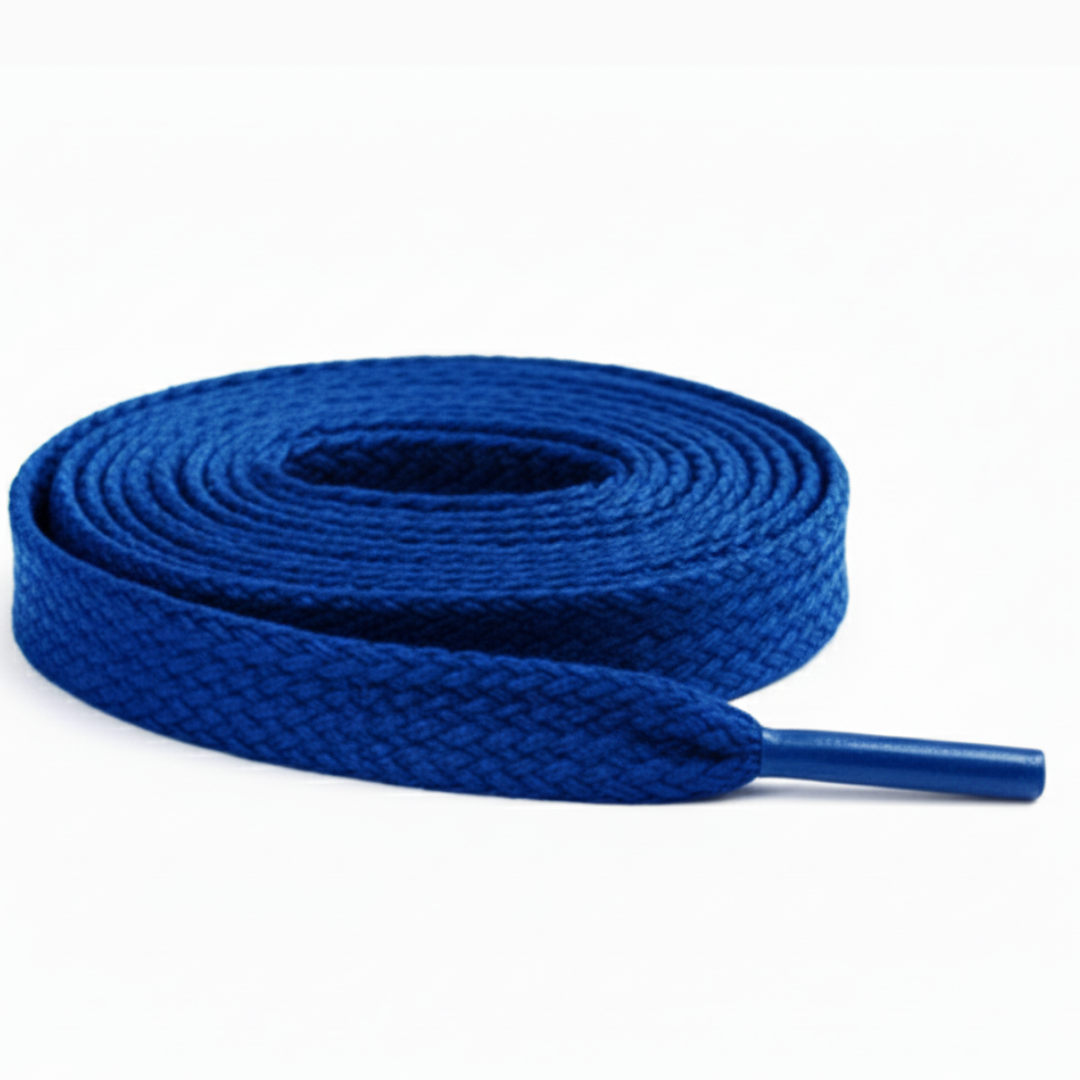 Royal Blue Flat Waxed Shoelaces