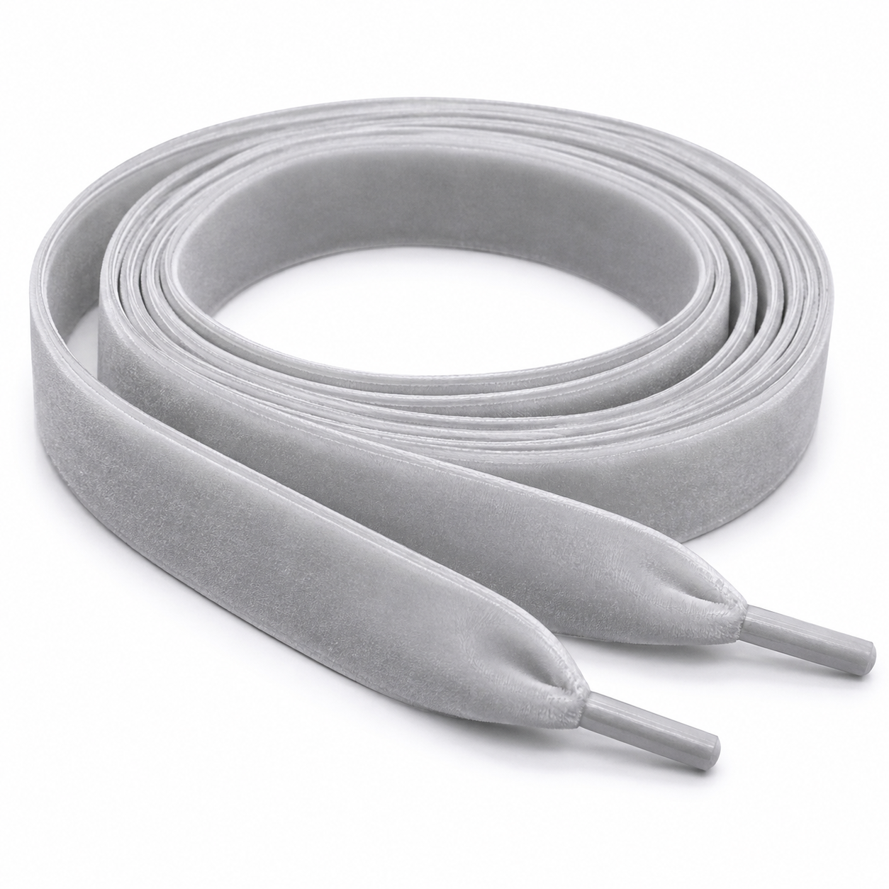 Silver Grey Velet Shoelaces