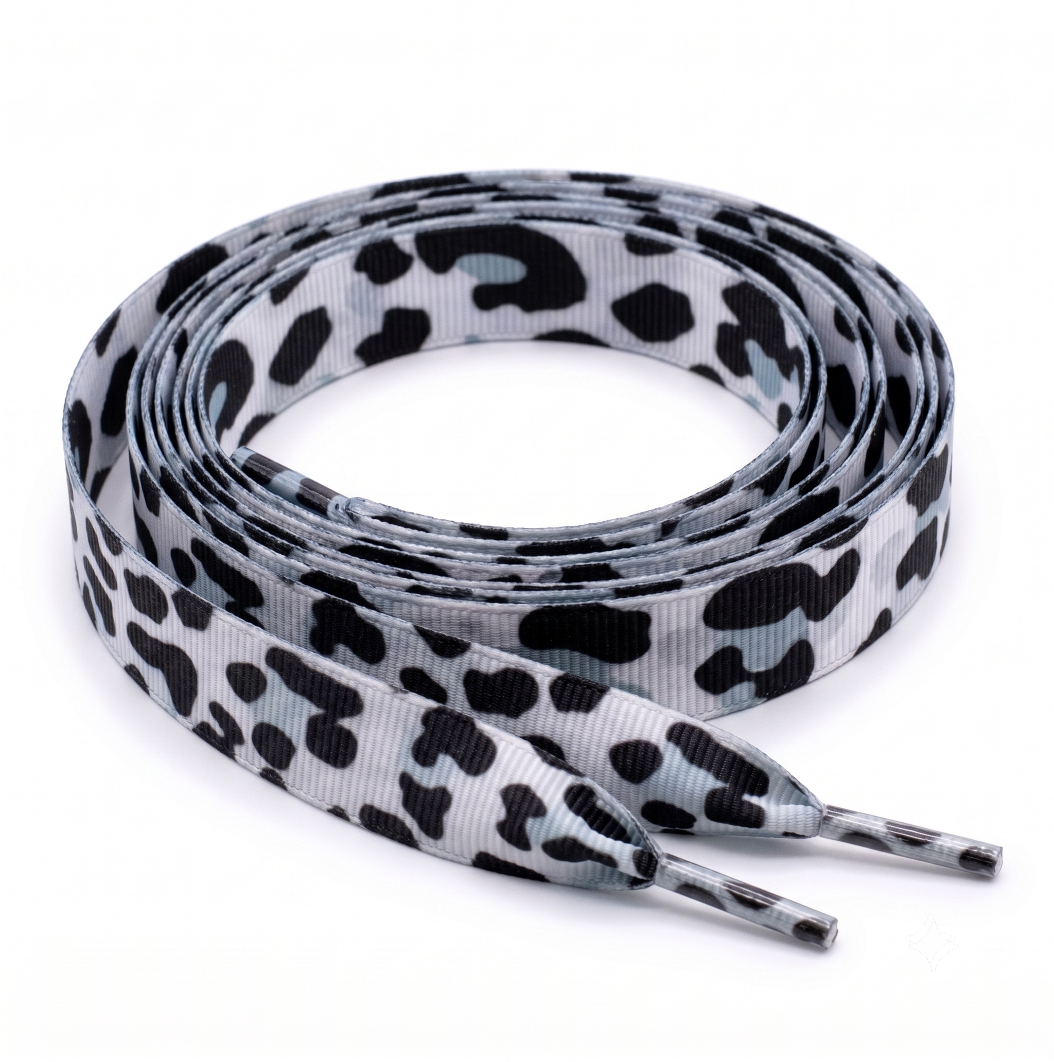 Snow Leopard Ribbon Laces