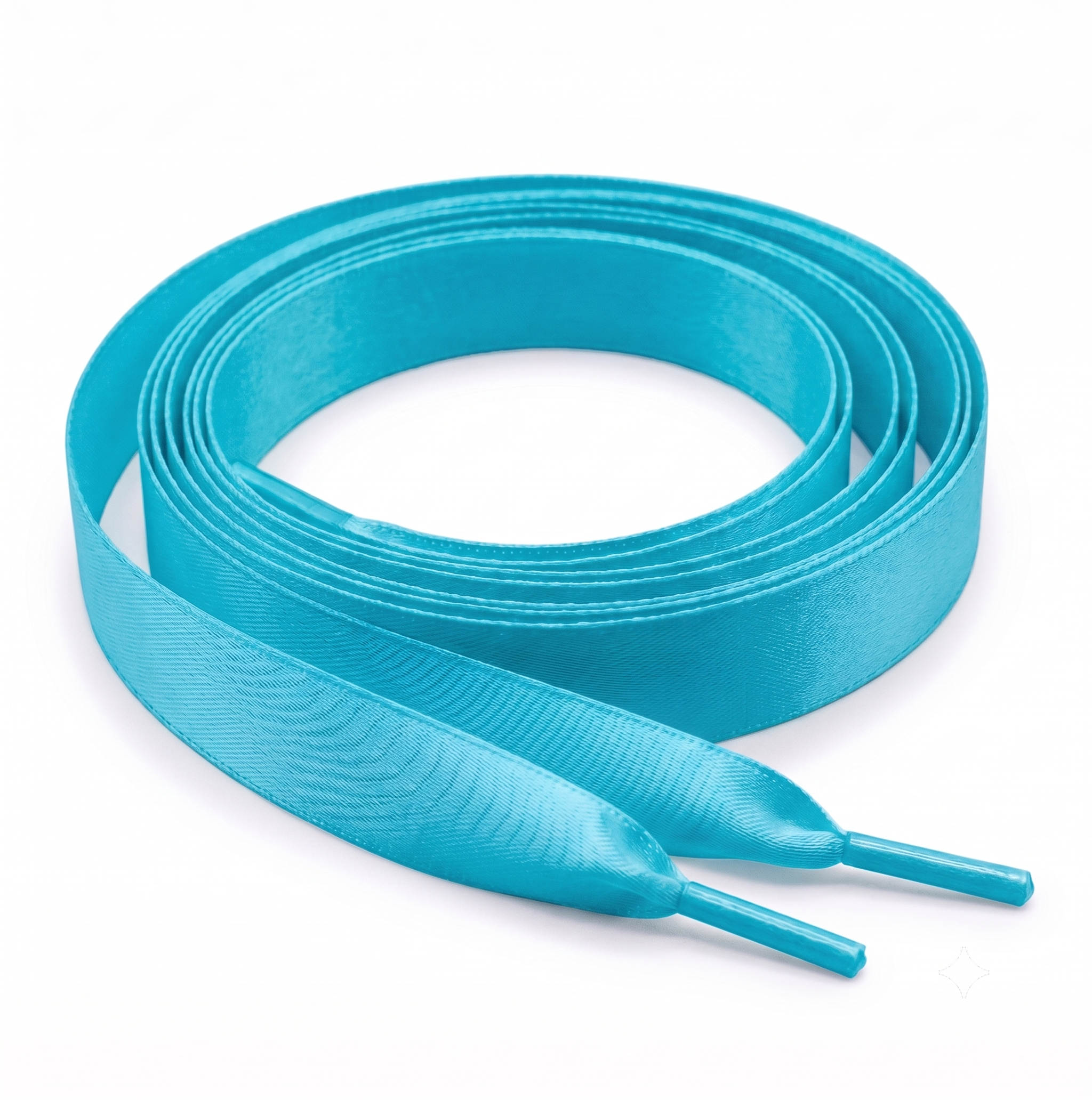 Turquoise Satin Ribbon Shoelacea