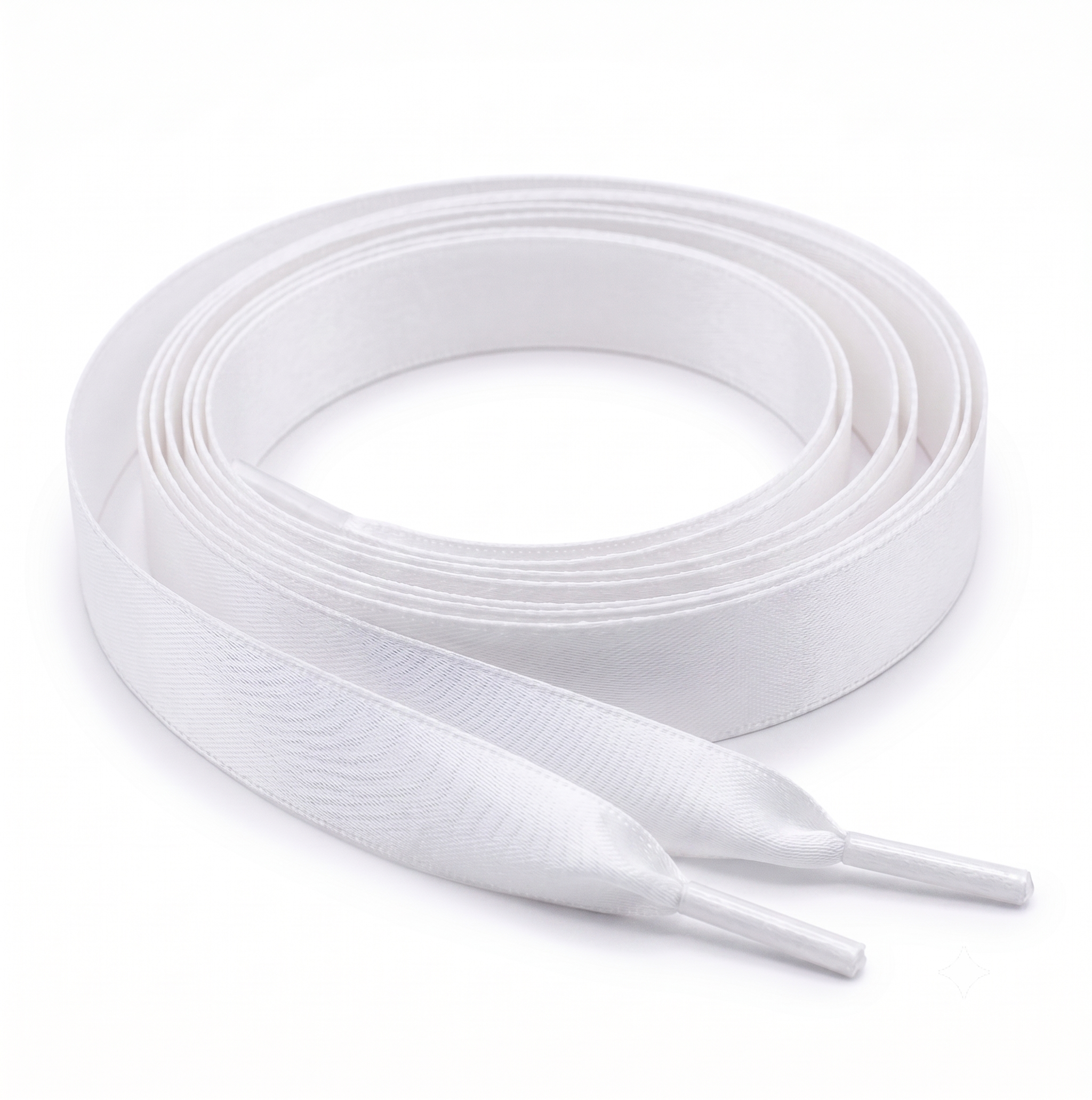 White Satin Ribbon Shoelaces.