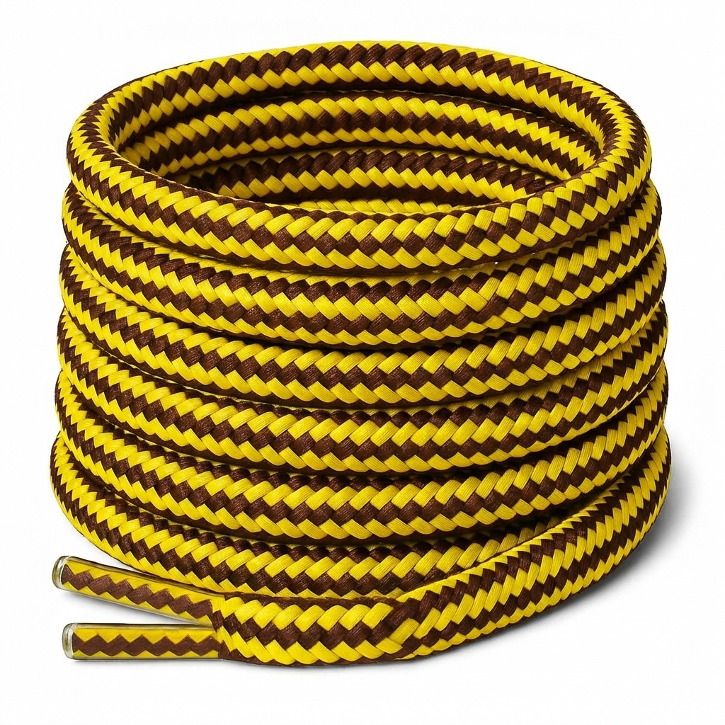 Yellow & Brown Boot Laces