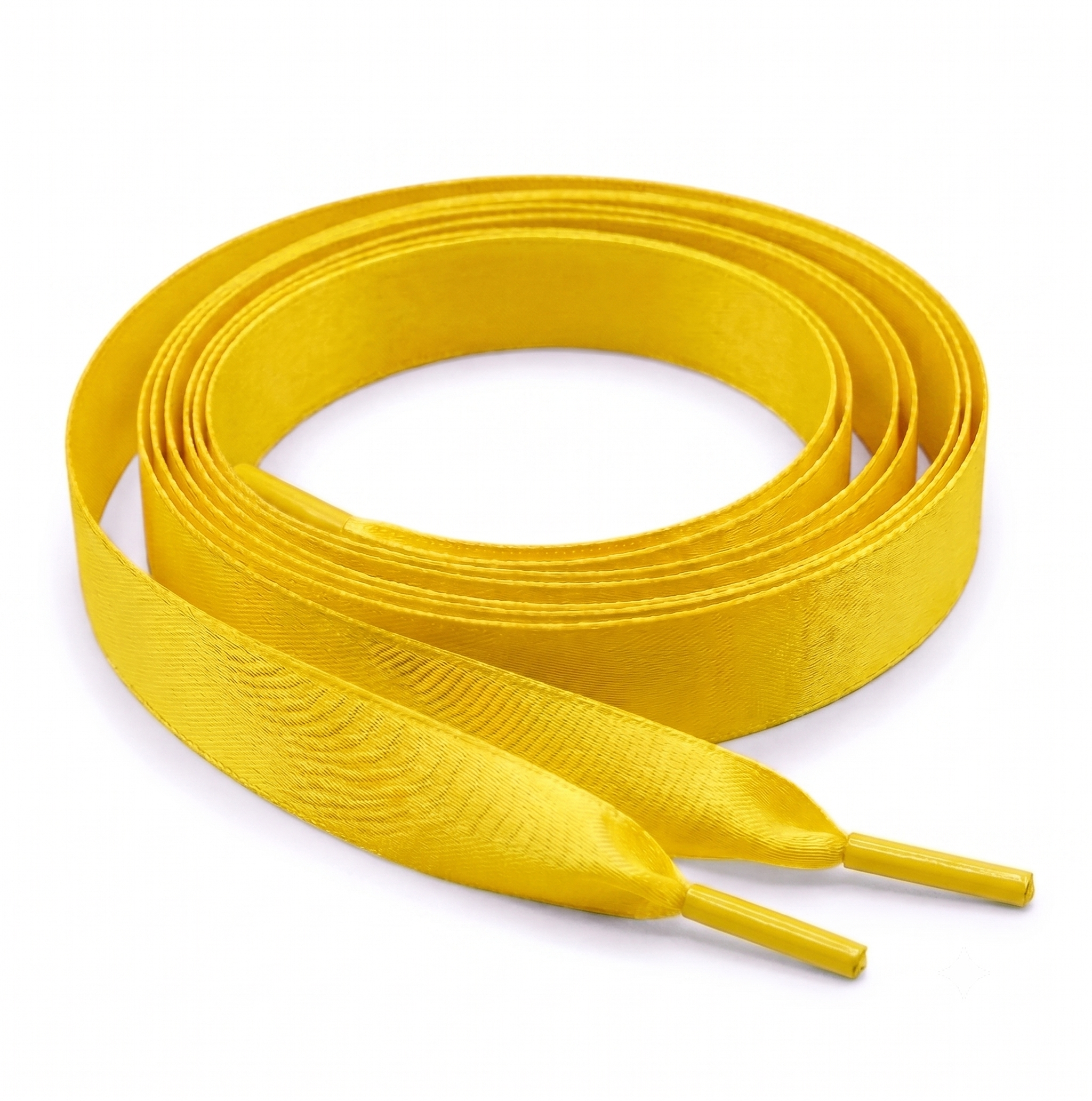 Yellow Satin Ribbon Shoelaces