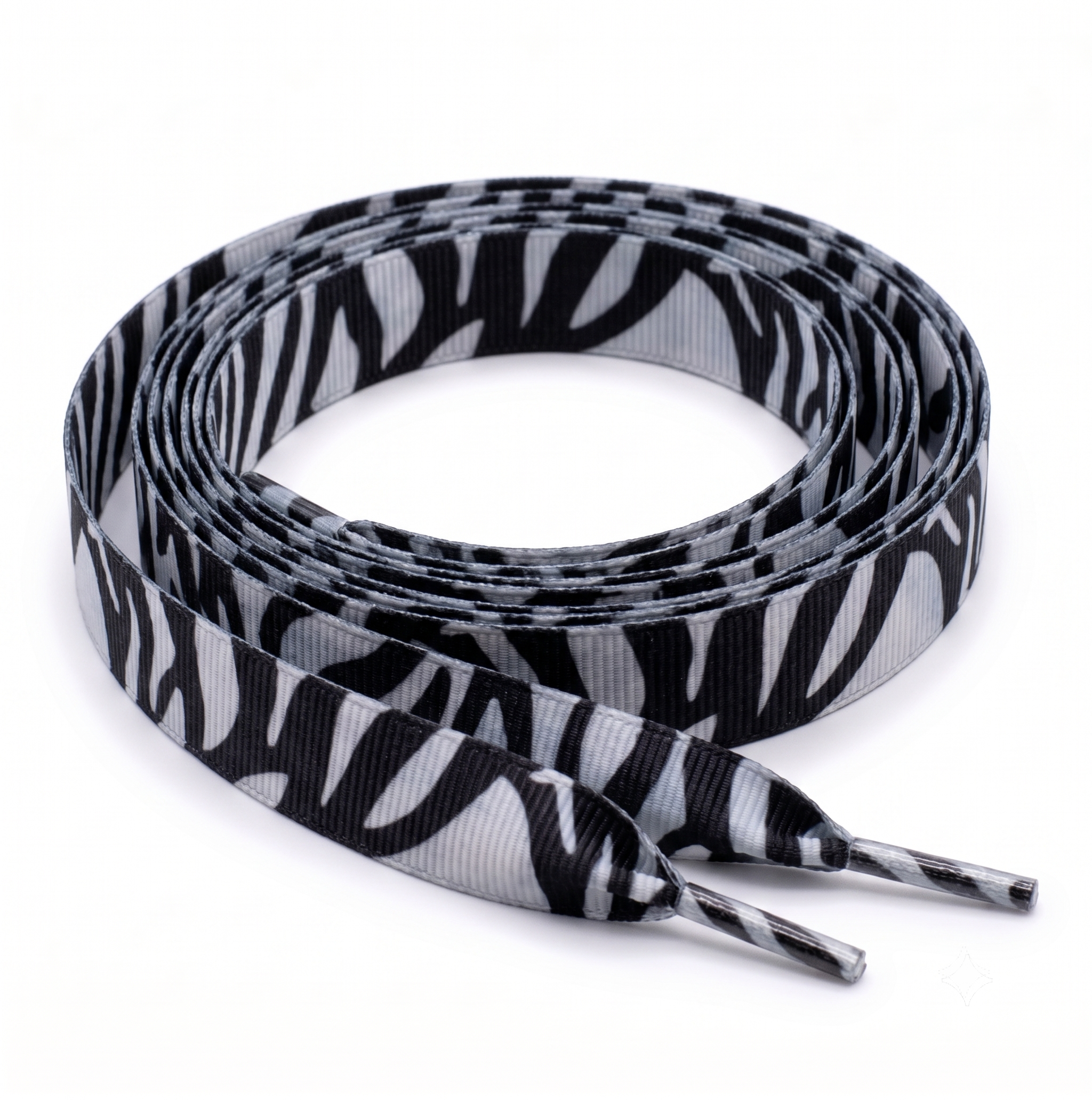 Zebra Ribbon Shoelaces