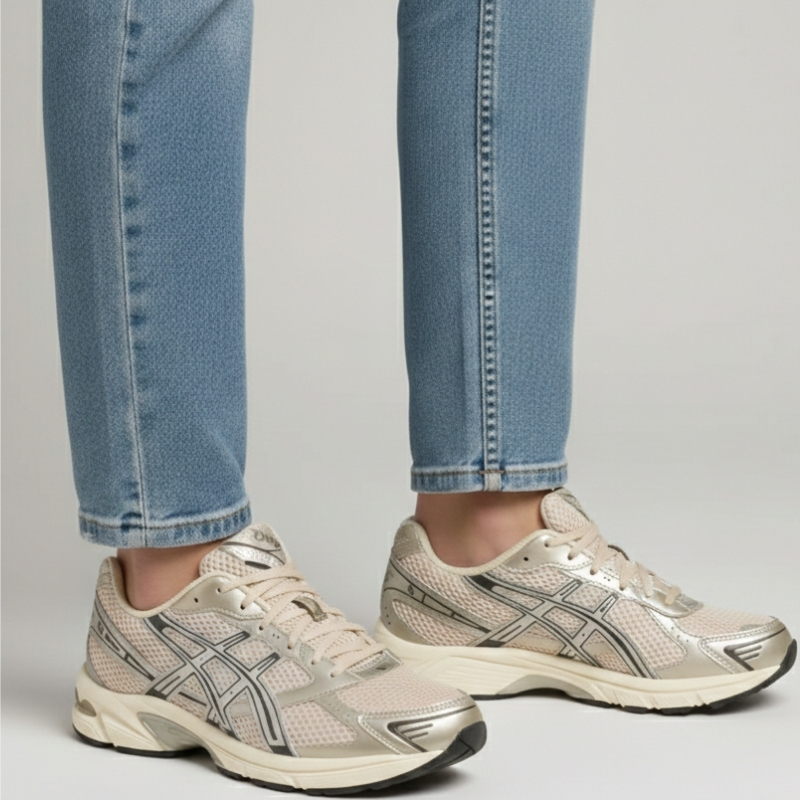 Beige Oval Shoelaces For ASICS trainers