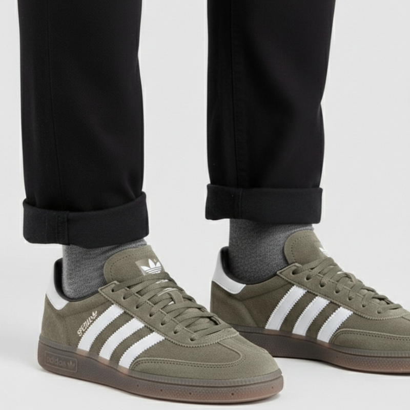 Khaki Oval Shoelaces for Adidas specials